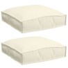 Coussin 2 pcs Crème 40 x 40 x 8 cm Tissu Oxford 524101524101