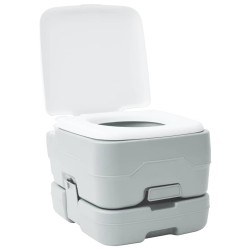Toilette de Camping Gris et blanc 41,5 x 36,5 x 30 cm 524102524102