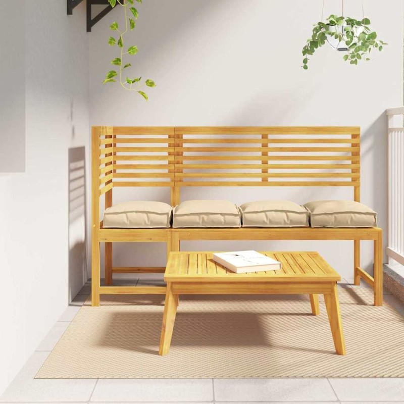Coussin 4 pcs Beige 40 x 40 x 8 cm Tissu Oxford 524104524104