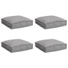 Coussin 4 pcs Gris 40 x 40 x 8 cm Tissu Oxford 524106524106