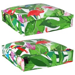 Coussin Floral 2 pcs Multicolore 40 x 40 x 8 cm Tissu Oxford 524107524107