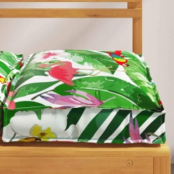 Coussin Floral 2 pcs Multicolore 40 x 40 x 8 cm Tissu Oxford 524107524107