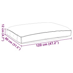 Coussin Bleu royal 120 x 80 x 12 cm Tissu Oxford 524117524117