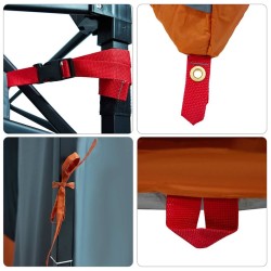 Tente intérieure Gris et orange 291 x 291 x 240 cm taffetas 524150524150