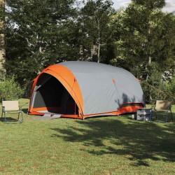 Tente Tunnel Gris et orange 410 x 285 x 198 cm taffetas 524154524154