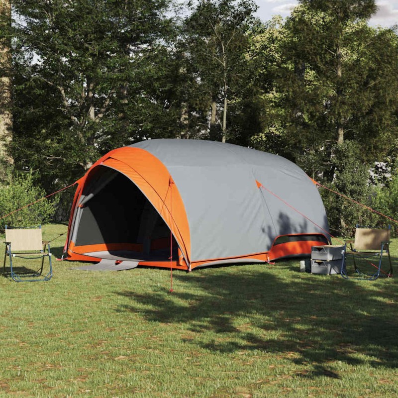 Tente Tunnel Gris et orange 410 x 285 x 198 cm taffetas 524154524154