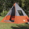 Tente Tipi avec toit Gris et orange 383 x 338 x 217 cm taffetas 524166524166