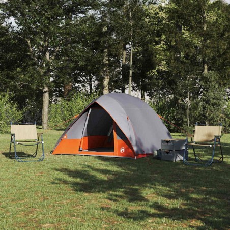 Tente de camping Gris et orange 275 x 230 x 140 cm taffetas 524170524170