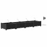 Cache-pot de jardin 4 pcs Noir Plastique 524171524171