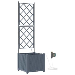 Cache-pot de jardin 2 pcs Gris Clair Plastique 524184524184
