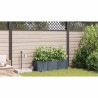 Cache-pot de jardin 3 pcs Gris Clair Plastique 524187524187