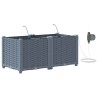 Cache-pot de jardin 2 pcs Gris Clair Plastique 524188524188