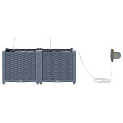 Cache-pot de jardin 2 pcs Gris Clair Plastique 524188524188