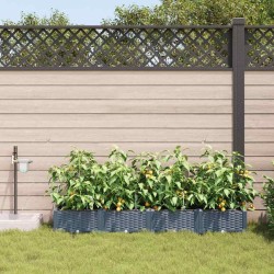 Cache-pot de jardin 4 pcs Gris Clair Plastique 524189524189