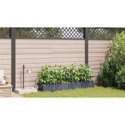 Cache-pot de jardin 4 pcs Gris Clair Plastique 524189524189