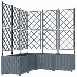 Cache-pot de jardin 5 pcs Gris Clair 120 x 120 x 143 cm 524190524190