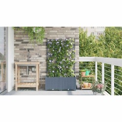 Cache-pot de jardin 2 pcs Gris Clair Plastique 524194524194