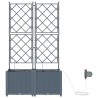 Cache-pot de jardin 2 pcs Gris Clair Plastique 524194524194