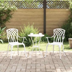 Chaise de jardin 2 pcs Blanc 53 x 51 x 88,5cm Aluminium 524196524196
