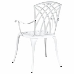 Chaise de jardin 2 pcs Blanc 53 x 51 x 88,5cm Aluminium 524196524196
