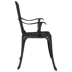 Chaise de jardin 2 pcs Noir 53 x 51 x 88,5cm Aluminium 524197524197