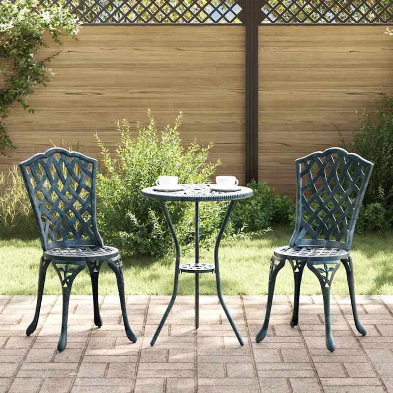 Chaise de jardin 2 pcs Vert 39 x 40 x 87cm Aluminium 524198524198