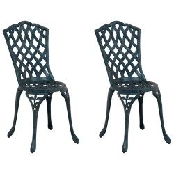 Chaise de jardin 2 pcs Vert 39 x 40 x 87cm Aluminium 524198524198