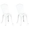 Chaise de jardin 2 pcs Blanc 39 x 40 x 87cm Aluminium 524200524200
