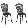 Chaise de jardin 2 pcs Noir 39 x 40 x 87cm Aluminium 524201524201