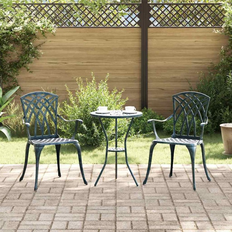 Chaise de jardin 2 pcs Vert 53 x 51 x 88,5cm Aluminium 524204524204