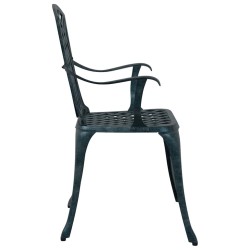 Chaise de jardin 2 pcs Vert 53 x 51 x 88,5cm Aluminium 524204524204