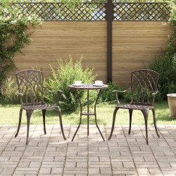 Chaise de jardin 2 pcs Bronze 53 x 51 x 88,5cm Aluminium 524205524205