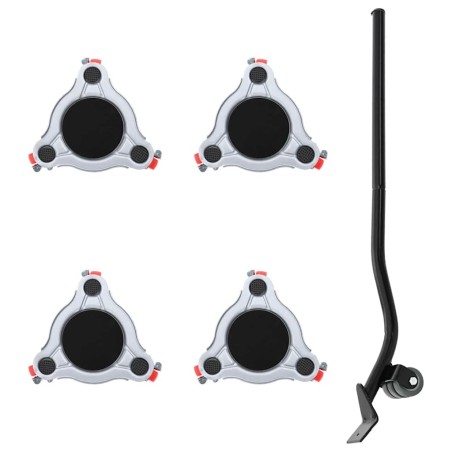Roulettes pour meubles 4 pièces avec élévateur 14,5 x 13,5 x 4 cm Acier 400 kg 524207524207
