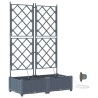 Cache-pot de jardin 2 pcs Gris Clair Plastique 524216524216