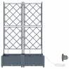 Cache-pot de jardin 2 pcs Gris Clair Plastique 524216524216
