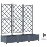 Cache-pot de jardin 3 pcs Gris Clair Plastique 524217524217