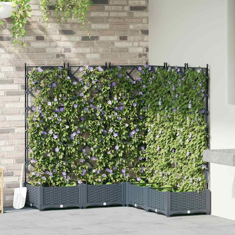 Cache-pot de jardin 5 pcs Gris Clair 120 x 120 x 125,5 cm 524219524219