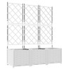 Cache-pot de jardin 3 pcs Blanc 120 x 40 x 143 cm Plastique 524220524220