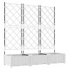 Cache-pot de jardin 3 pcs Blanc 120 x 40 x 125,5 cm Plastique 524221524221