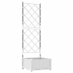 Cache-pot de jardin Blanc 40 x 40 x 125,5 cm Plastique 524223524223