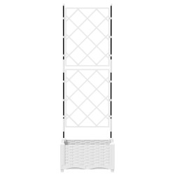 Cache-pot de jardin Blanc 40 x 40 x 125,5 cm Plastique 524223524223