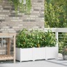 Cache-pot de jardin 3 pcs Blanc Plastique 524224524224