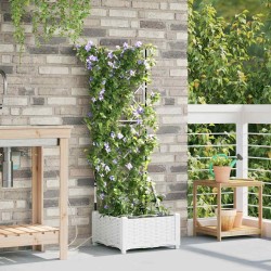 Cache-pot de jardin Blanc 40 x 40 x 126 cm Plastique 524225524225