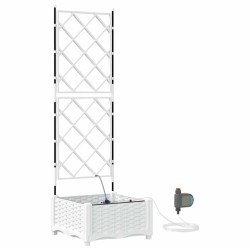 Cache-pot de jardin Blanc 40 x 40 x 126 cm Plastique 524225524225