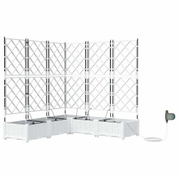 Cache-pot de jardin 5 pcs Blanc Plastique 524227524227