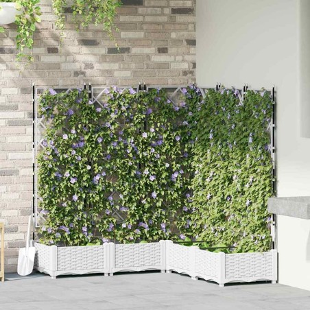Cache-pot de jardin 5 pcs Blanc 120 x 120 x 125,5 cm Plastique 524228524228