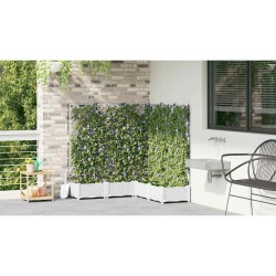 Cache-pot de jardin 5 pcs Blanc 120 x 120 x 125,5 cm Plastique 524228524228