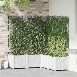 Cache-pot de jardin 5 pcs Blanc 120 x 120 x 143 cm Plastique 524229524229