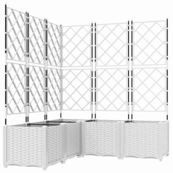 Cache-pot de jardin 5 pcs Blanc 120 x 120 x 143 cm Plastique 524229524229