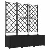 Cache-pot de jardin 3 pcs Noir 120 x 40 x 143 cm Plastique 524230524230